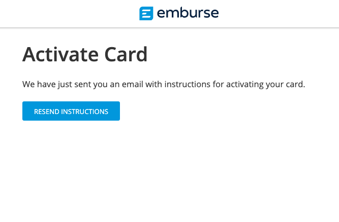Confirmation message indicating an activation email has been sent.